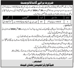 Latest Job Opportunity for Gynaecologist at Pakistan Army, Multan (2024) Advertisement