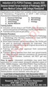 FCPS-II Residency Application Jobs Details - AFIP Rawalpindi: Advertisement