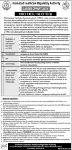 Latest Islamabad Healthcare Regulatory Authority Job Nov -2024: advertisement 